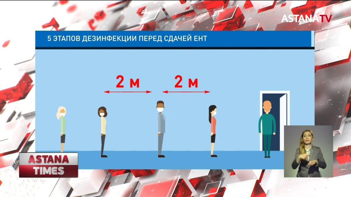 Пять этапов дезинфекции придется пройти выпускникам при сдаче ЕНТ