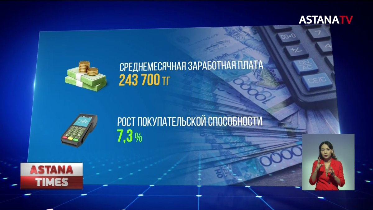 Зарплаты казахстанцев за год выросли почти на 20%