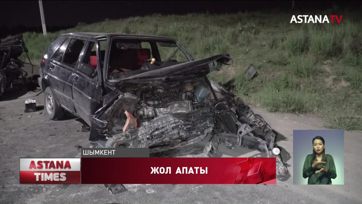 Шымкентте үш автокөлік соқтығысып, оннан астам адам жарақат алды