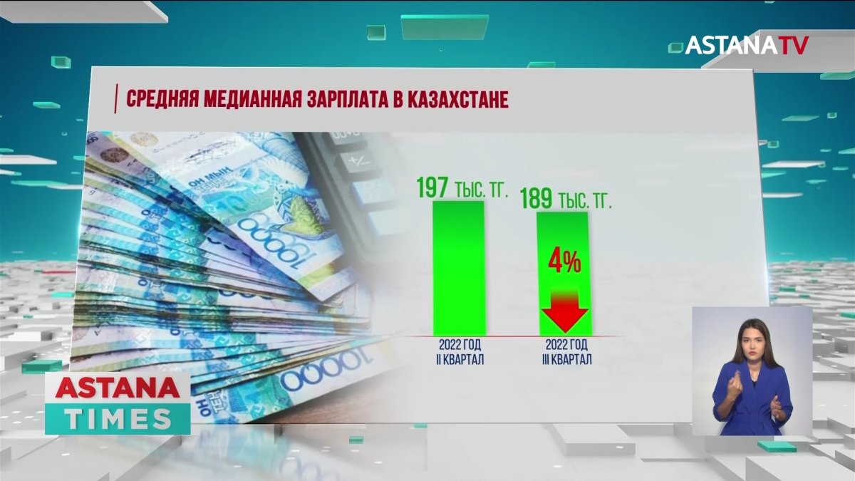 Зарплаты казахстанцев уменьшились