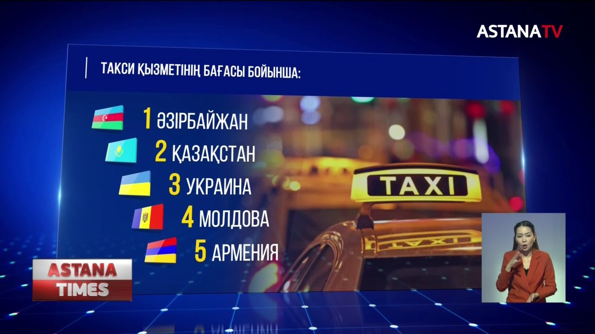 Қазақстан ТМД елдерінің ішінде такси қызметі қымбат елдер арасында екінші орында тұр