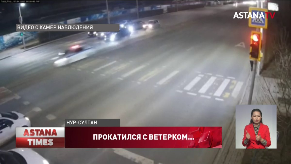 Пьяный астанчанин протаранил патрульную машину