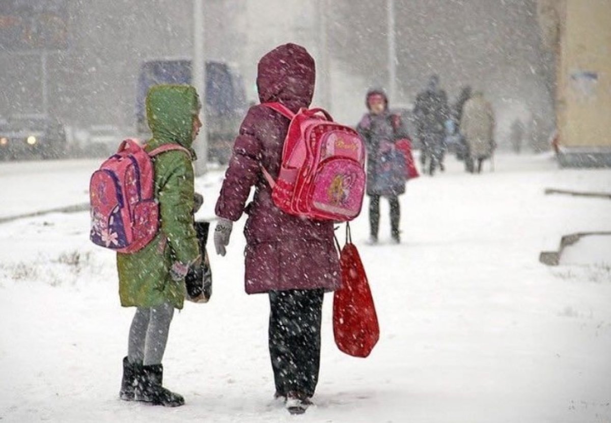 Школьникам и студентам Астаны из-за непогоды отменили занятия