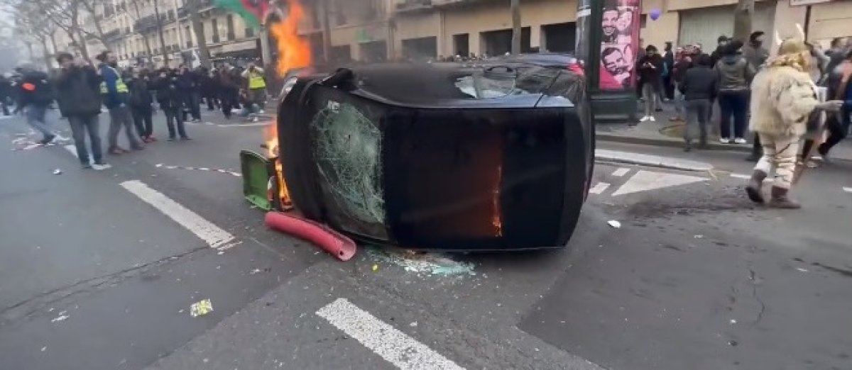 Беспорядки и столкновения с полицией начались в Париже