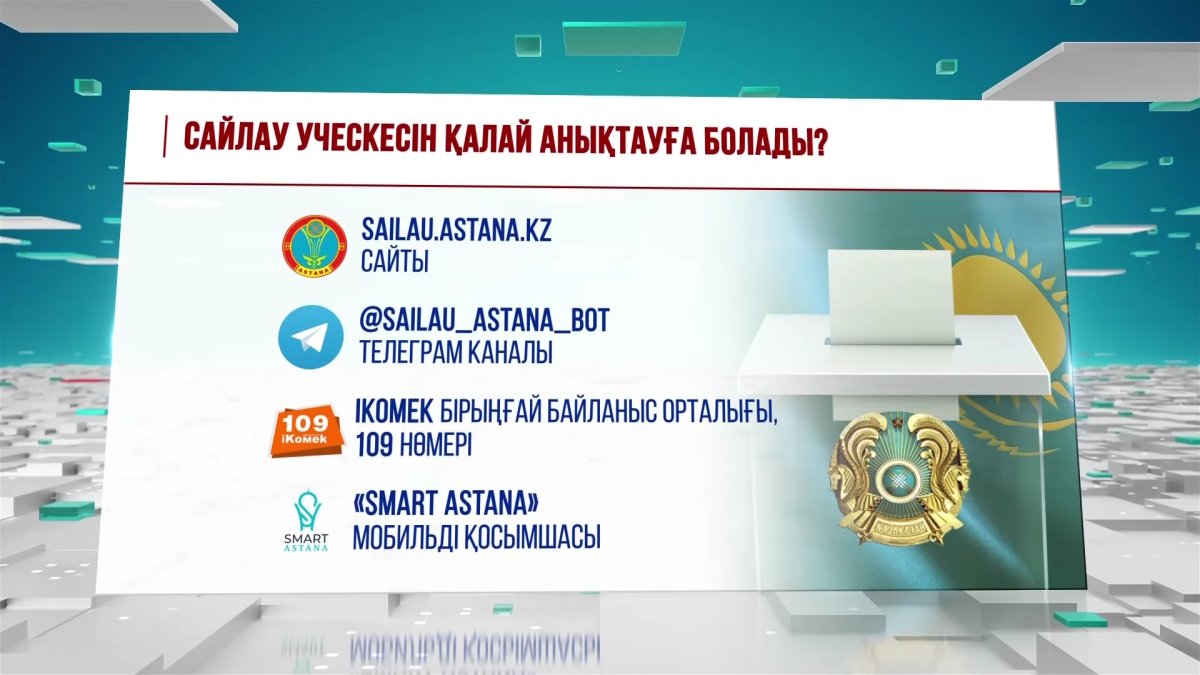 Сайлау учаскеңізді қалай анықтауға болады?