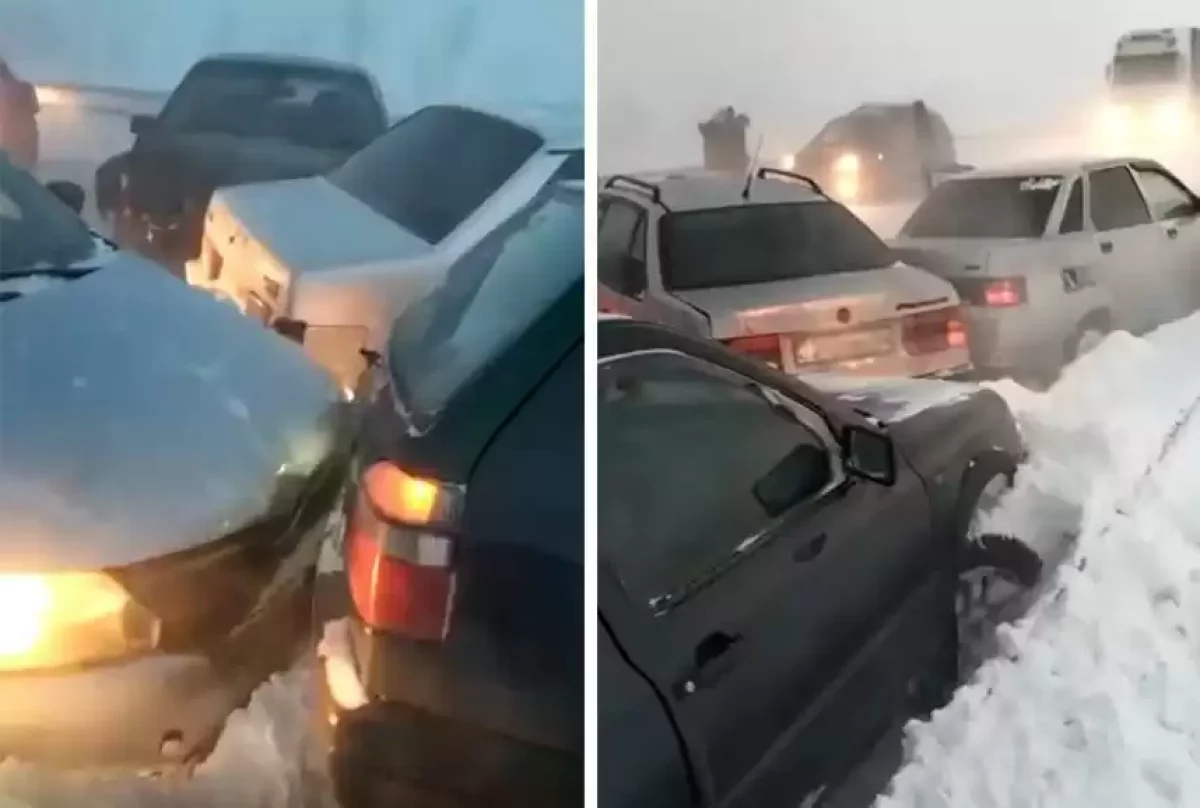 Ақтөбедегі тас жолда 11 көлік соғылып қалды