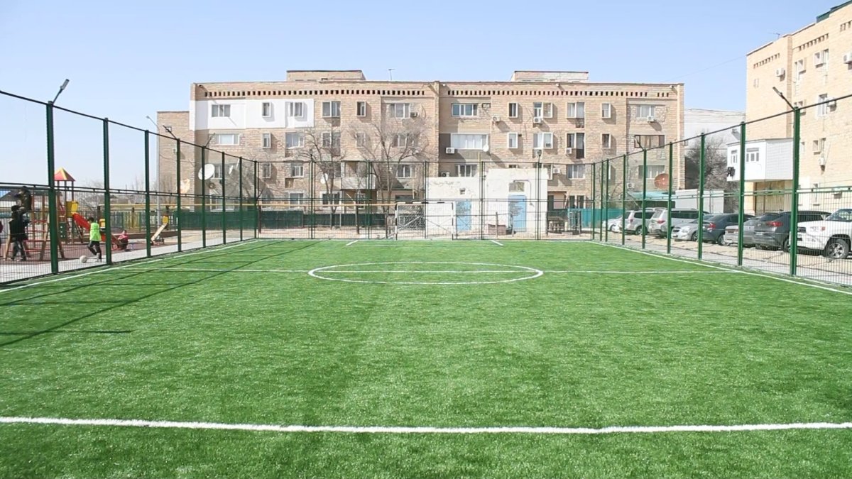 АО «Самрук-Қазына» подарил жителям Жанаозена детские и спортивные площадки