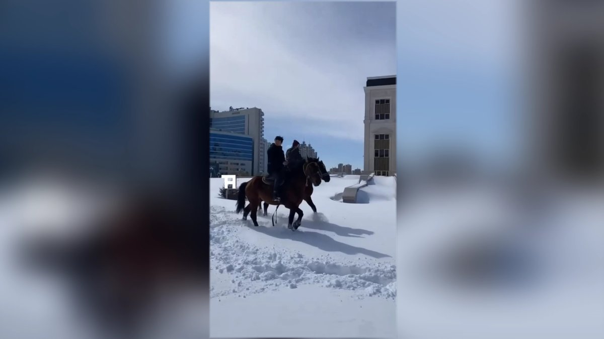 На лыжах и конях: квест «добраться до работы» по-астанински