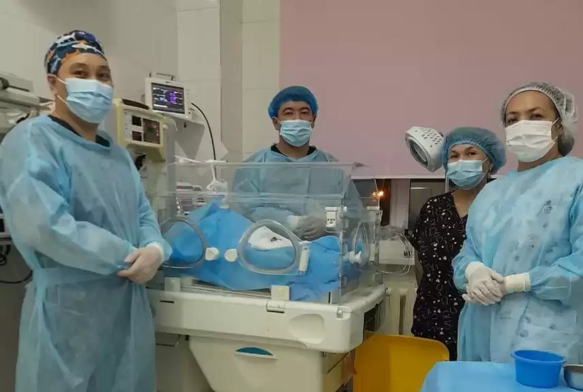 Қызылордада туа бітті асқазан-ішек ақауымен дүниеге келген нәрестеге ота жасалды