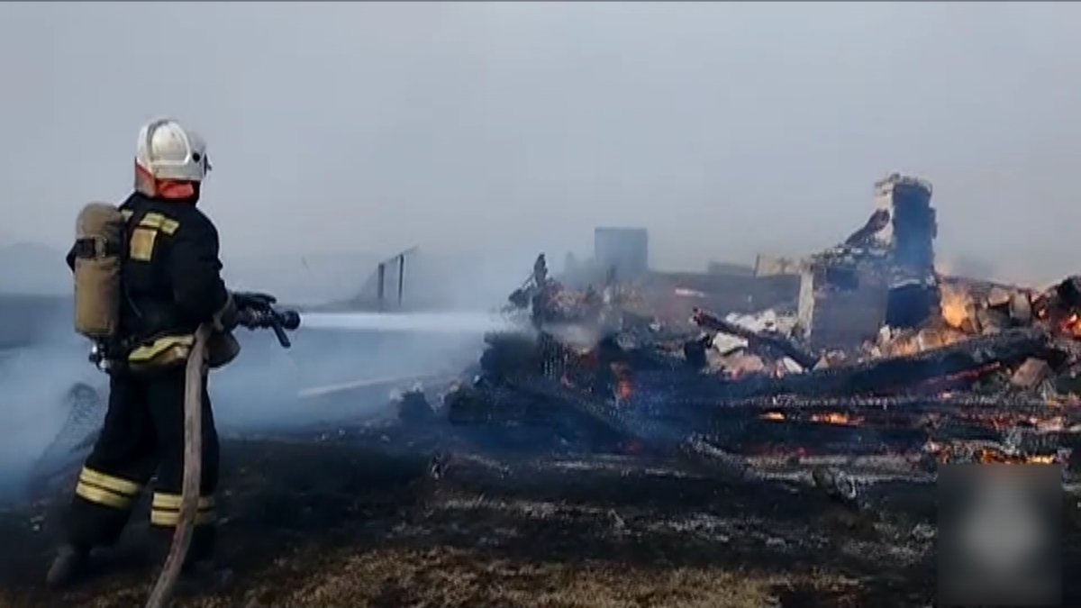 В соседнем с Казахстаном регионе сгорели две деревни