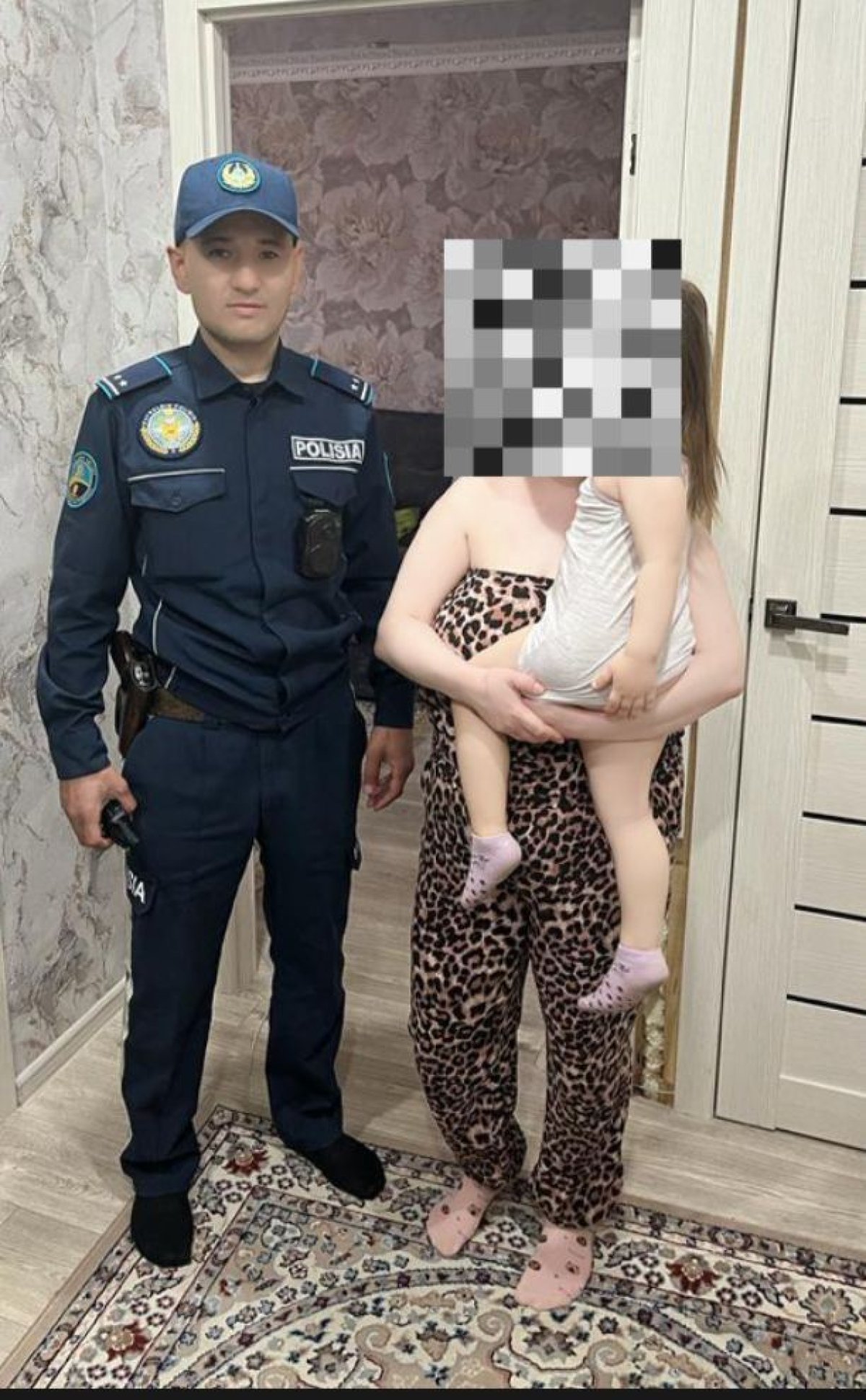 Трёхлетнего ребенка спасли костанайские полицейские