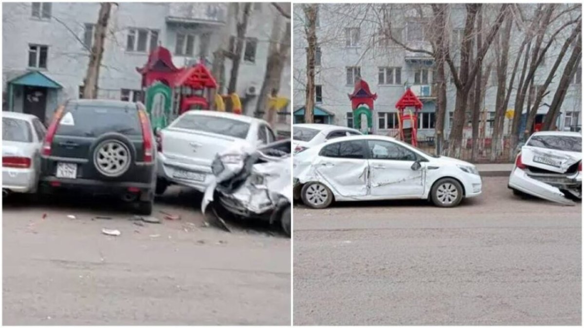 Астанада 6 көлікті соққан «КамАЗ» жүргізуші іздестіріліп жатыр