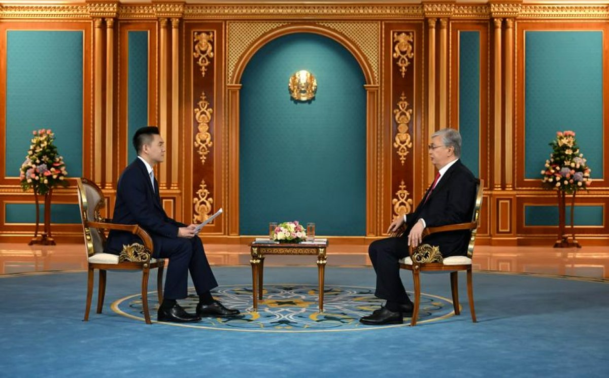 Қасым-Жомарт Тоқаев Қытайдың CCTV телеарнасына сұхбат берді