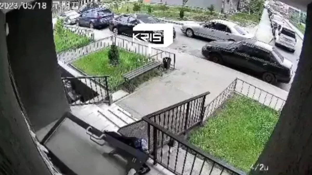 Алматыда подъезд есігі баланы басып қалды