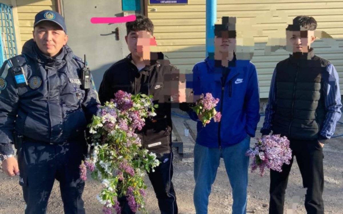 Любителей сирени задержали актюбинские полицейские