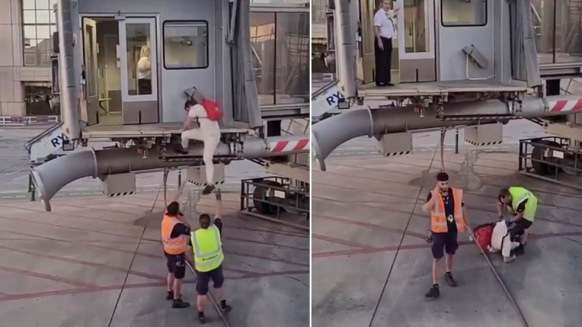 Рейске кешіккен жолаушы траптан құлады