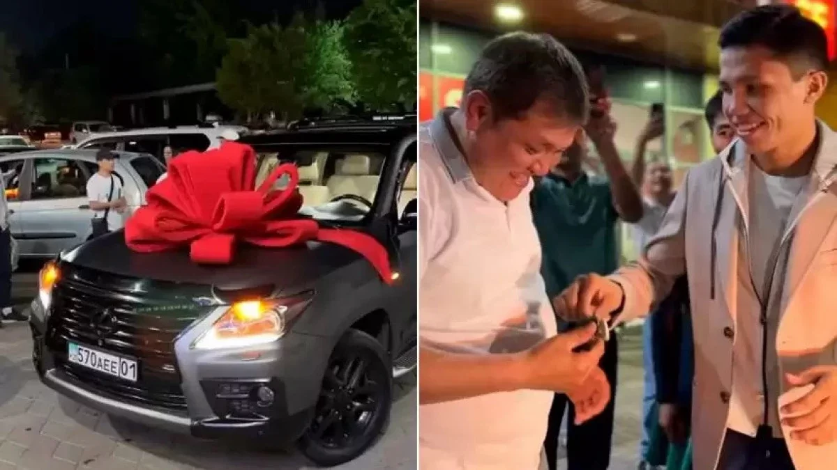 Санжар Тәшкенбай әкесіне темір тұлпар мінгізді