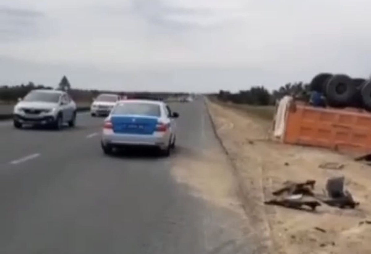 Жуткая авария с грузовиком попала на видео в Актюбинской области