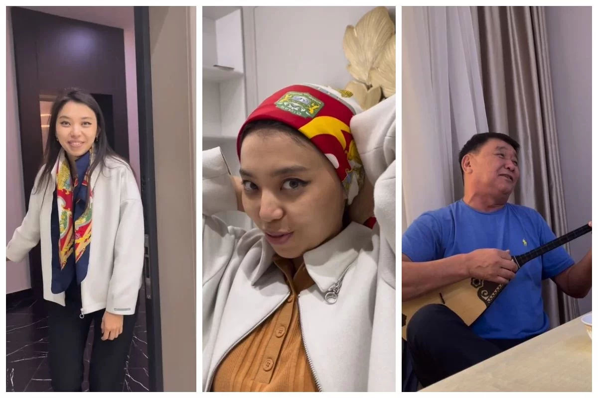 Орамал тағып, қайын атасына сәлем салған Айдарбековтер әулетінің екінші келіні жұртты тәнті етті