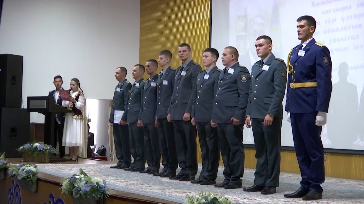 Ұлттық Ұлан әскери қызметшілерінің өзге ұлт өкілдері арасында “Мемлекеттік тіл-менің тілім” атты байқау өтті