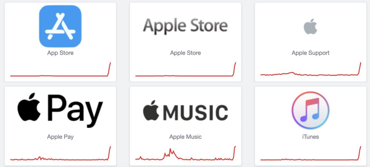 В работе сервисов Apple произошел масштабный сбой