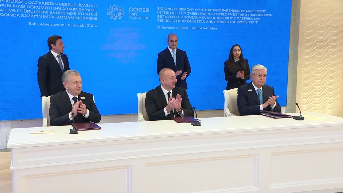 Президенты Казахстана, Азербайджана и Узбекистана подписали соглашение об интеграции энергетических систем трех стран