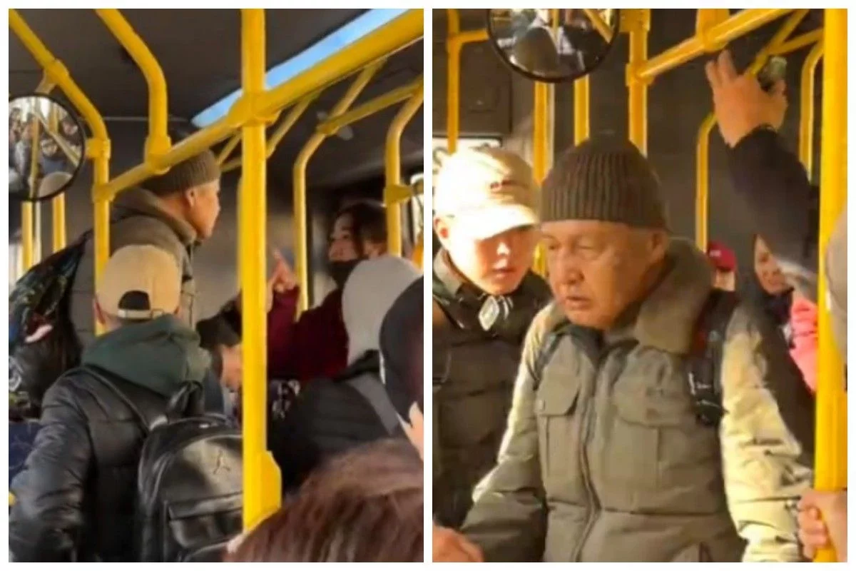 Алматыда ер адам автобуста телефонмен қатты сөйлескен әйелді ұрып жіберді
