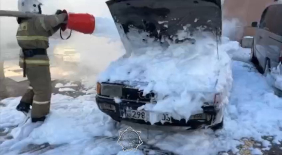 Авто сгорело на левом берегу Астаны