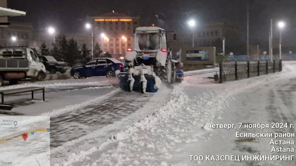Из-за метели коммунальные службы Астаны перешли на усиленный режим работы