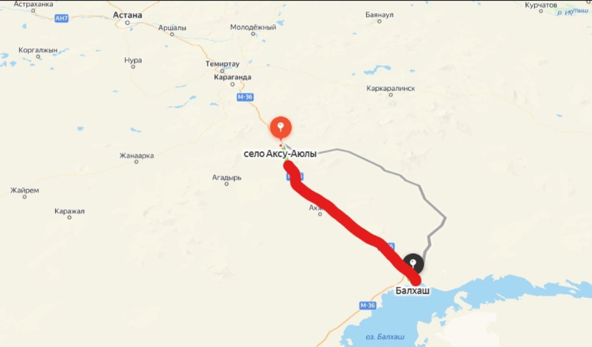 Участок трассы закрыли из-за непогоды в Карагандинской области
