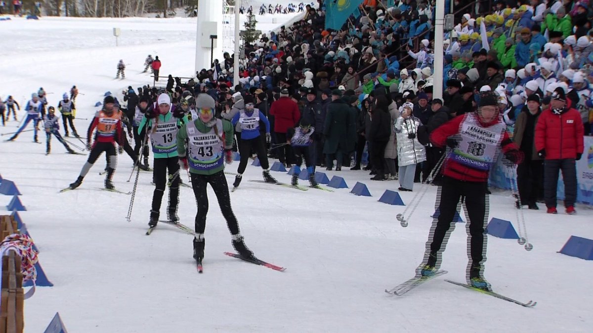 Массовый лыжный забег прошел в Акмолинской области