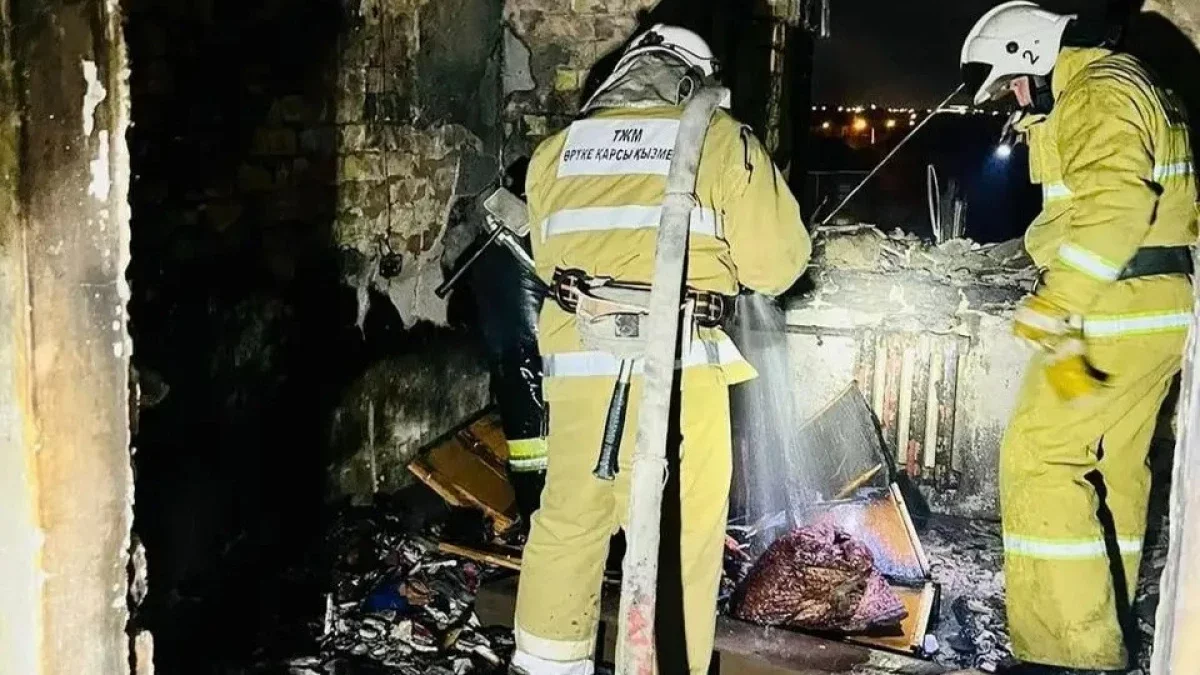 Қызылордада өрт кезінде бір адамды күйік шалды