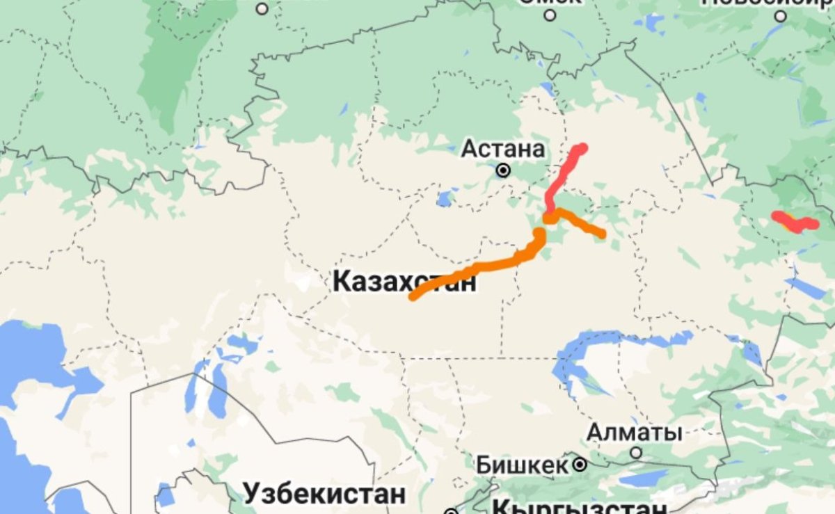 Дороги закрыли в четырех областях Казахстана