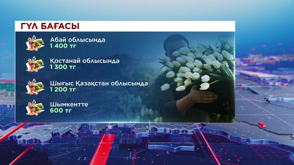 Елімізде гүл бағасы  сегіз есе қымбаттады