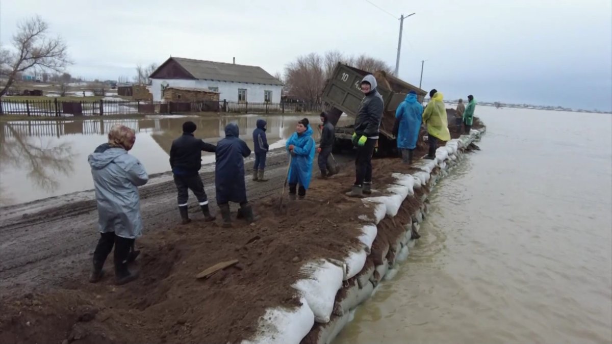 Тасқыннан зардап шеккен тұрғындарға гуманитарлық көмек көрсетіліп жатыр