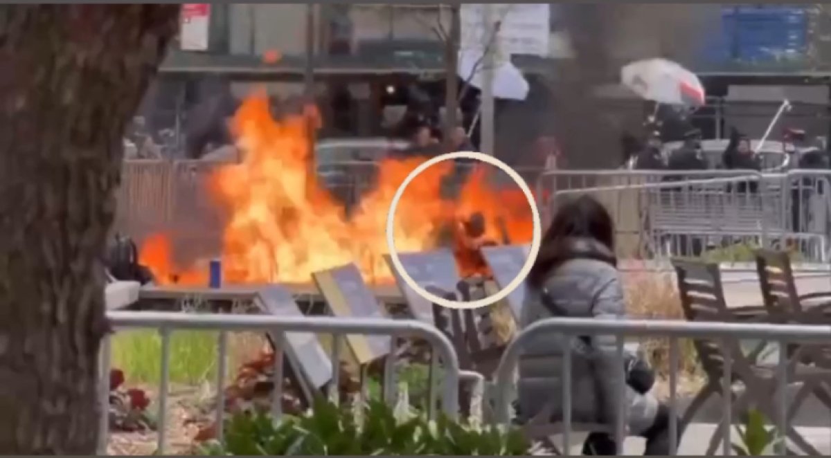 Самоподжог перед «судом» над Трампом: мужчина умер в больнице