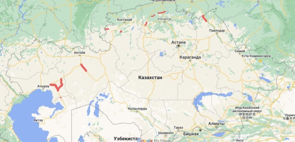 11 дорог закрыли в Казахстане из-за переливов