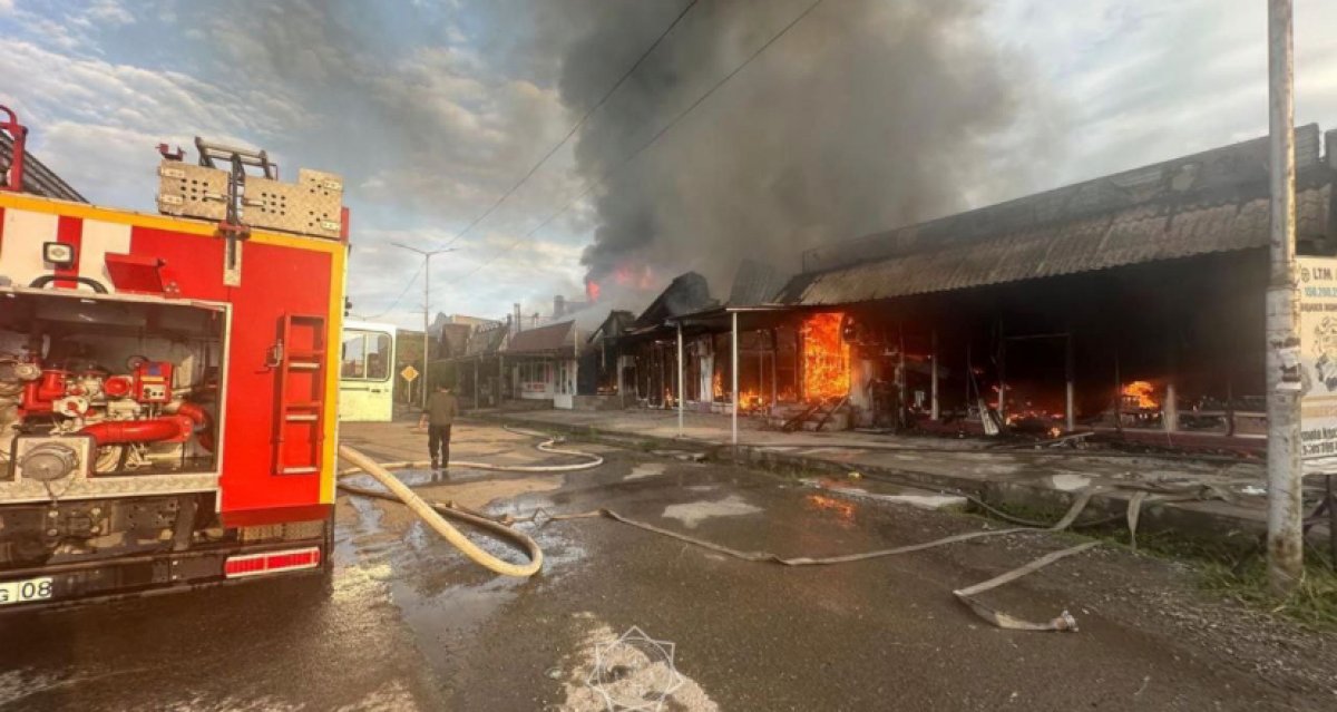 Кафе сгорело в Кордае