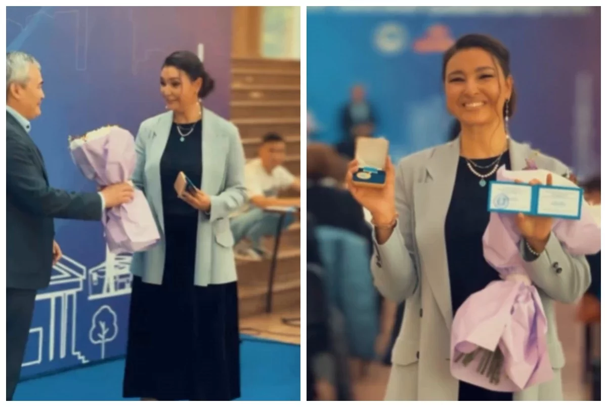 "Қуанышымда шек жоқ”: Бүркіттің жары Аиша “Мәдениет саласының үздігі” төс белгісімен марапатталды