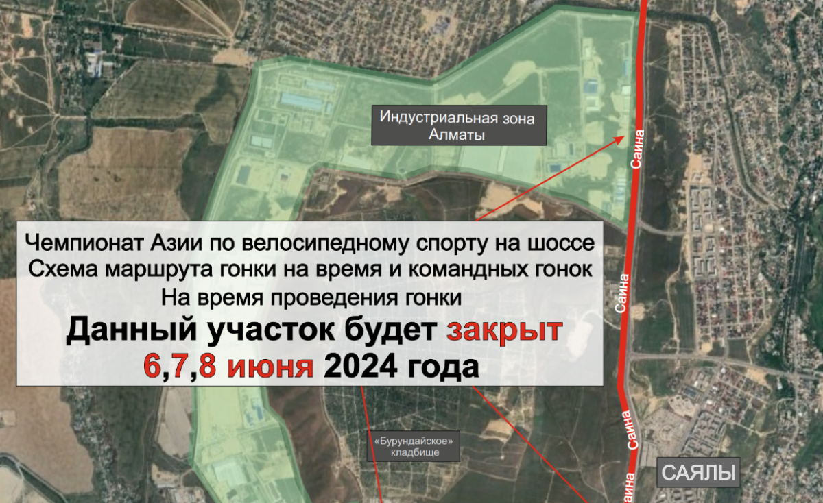 Чемпионат Азии по велоспорту: в Алматы перекроют улицы