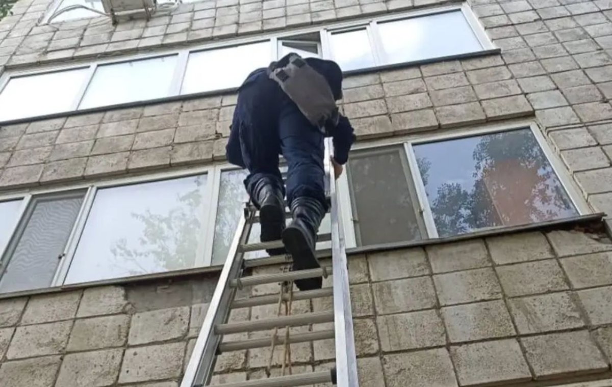 Павлодарда үйге қамалып қалған егіздер құтқарылды