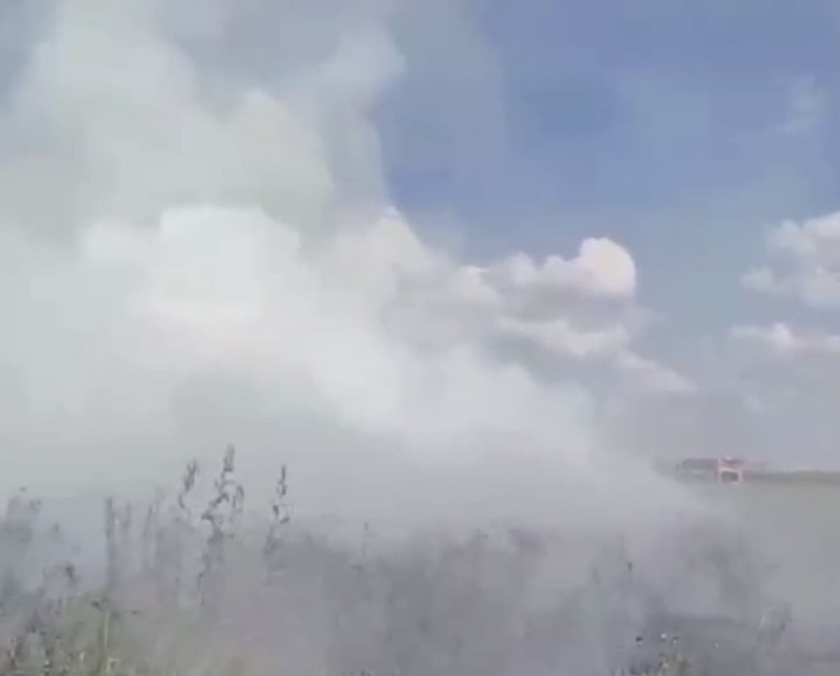 Крупный пожар бушует под Астаной