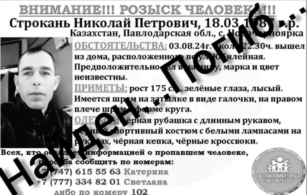 «Достану с того света»: пропавшего павлодарца нашли мёртвым