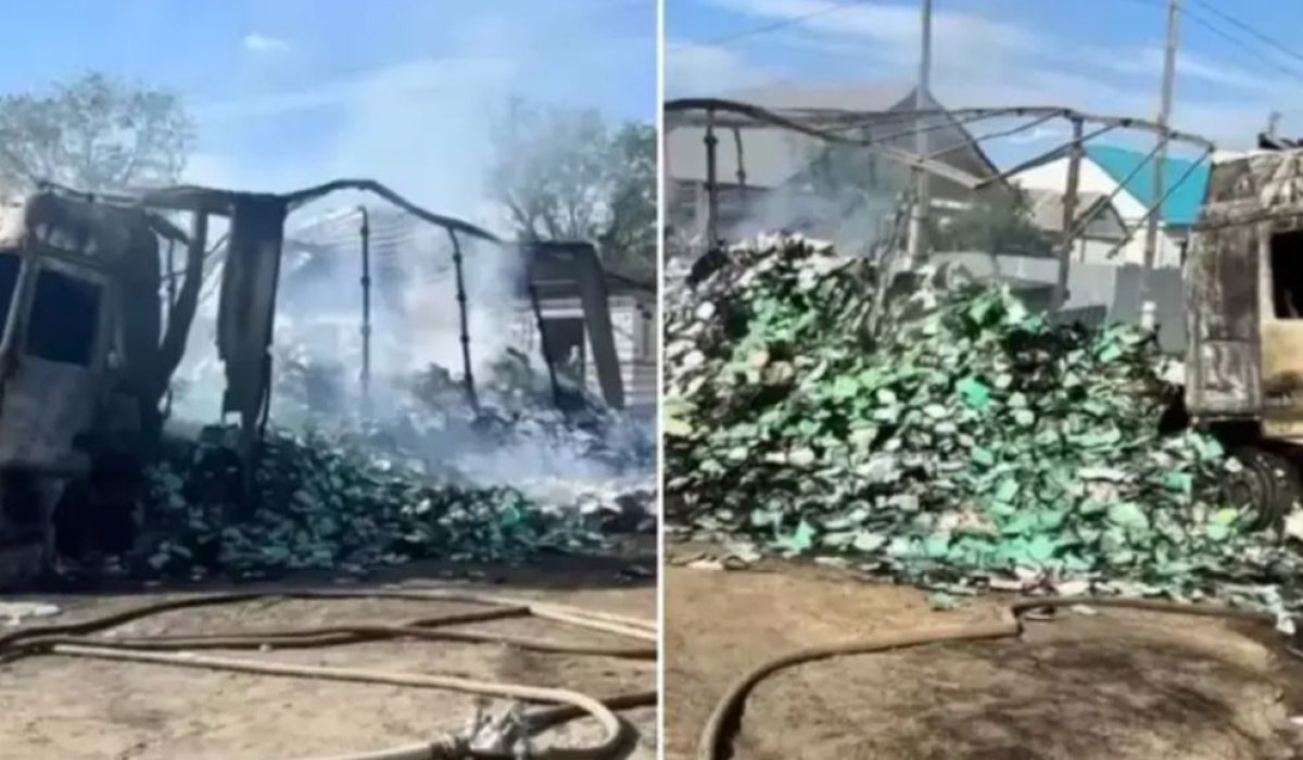 Қазақстанда дәптерлері бар жүк көлігін өртеп жіберген адамды ұстау бойынша арнайы операция жүргізілді