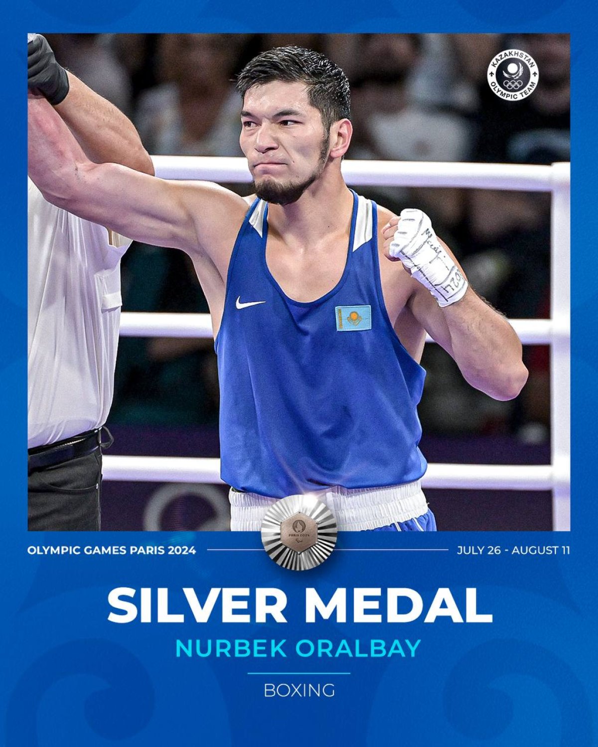 Нұрбек Оралбай бокстан Олимпиада ойындарының күміс жүлдегері