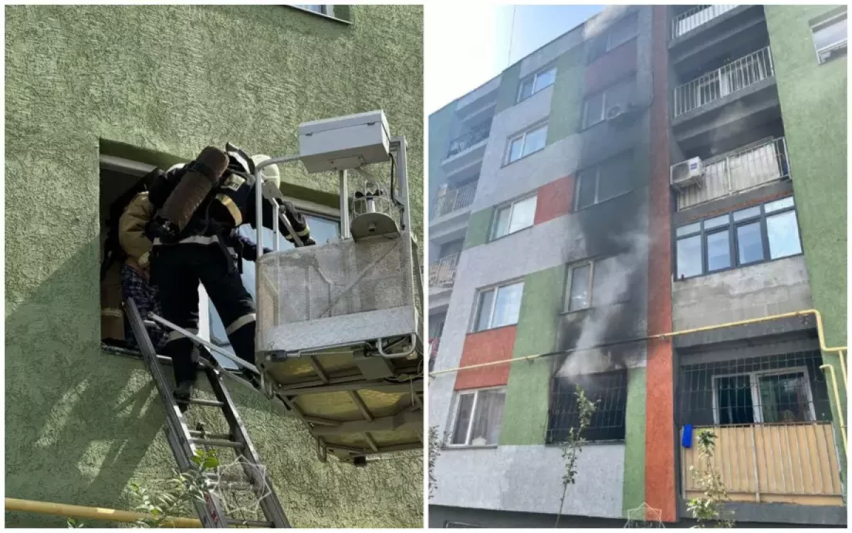 Алматыда пәтерден өрт шығып, 30 адам эвакуацияланды