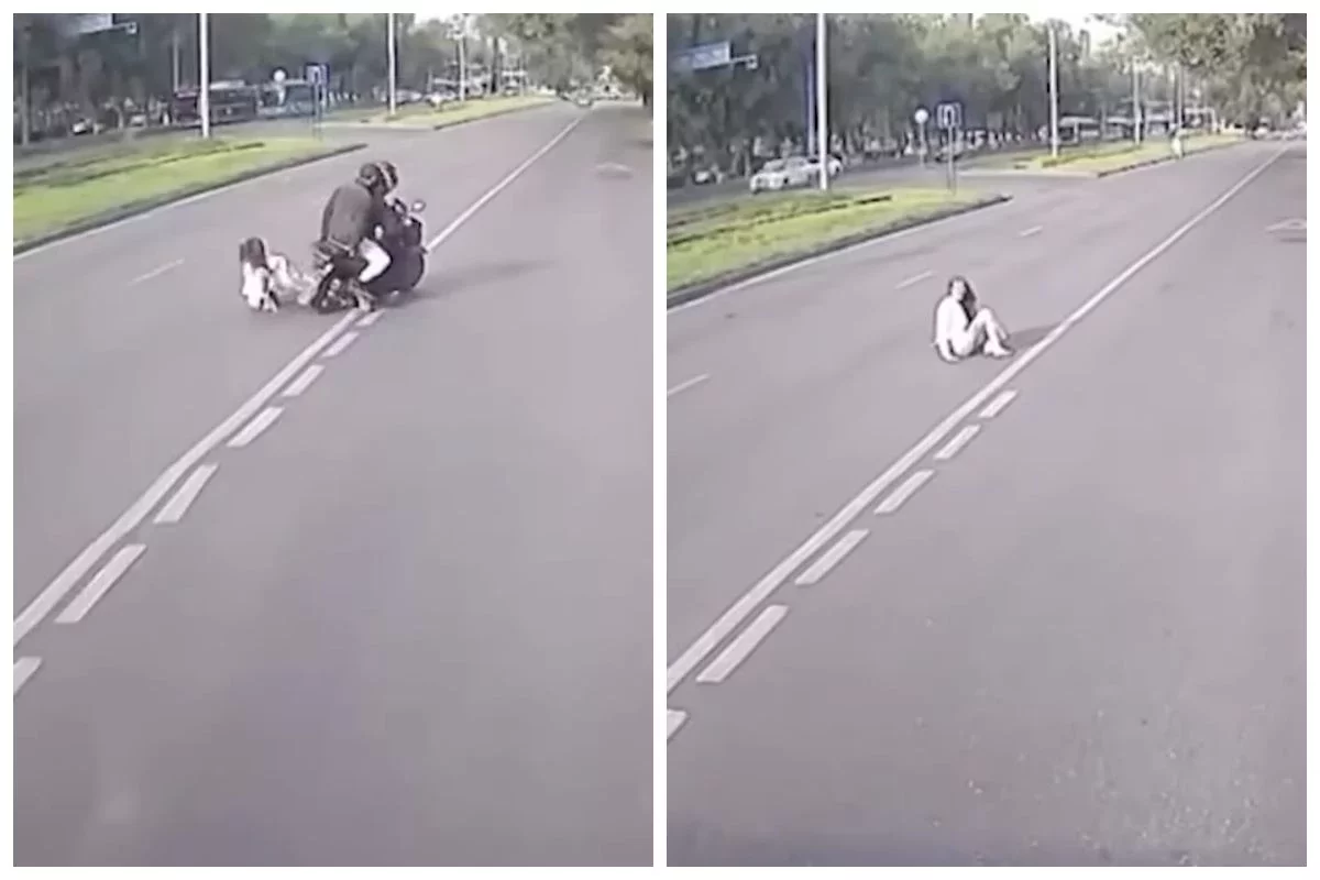 Алматыда мопедші жаяу жүргіншіні қағып, оқиға орнынан қашып кетті