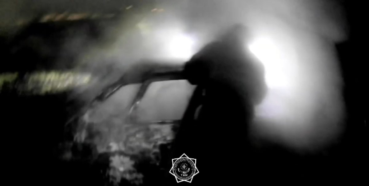 Легковушка загорелась на трассе в Актюбинской области