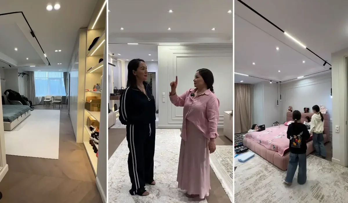 «Ауданы – 250 шаршы метр»: Ләйлә Сұлтанқызы Жанболат пен Жазираның үйіне рум-тур жасады
