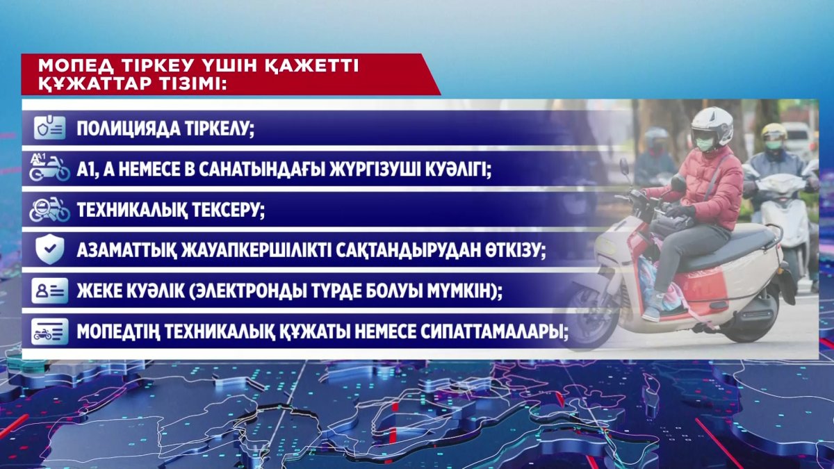 "Тіркелмеген мопедтердің жүруіне тыйым салынады" - ІІМ